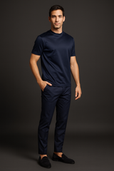 THE SERIO TEE - MIDNIGHT BLUE