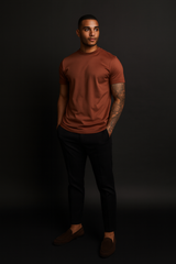 THE SERIO TEE - CHESTNUT BROWN