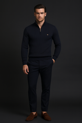 THE ALESSIO QUARTER ZIP SWEATER
