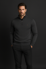 THE ALESSIO QUARTER ZIP SWEATER