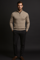 THE ALESSIO QUARTER ZIP SWEATER