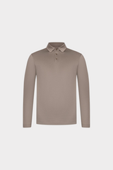 THE VERO LONG SLEEVE POLO SHIRT - DESERT TAUPE