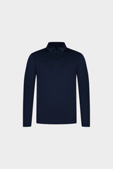 THE VERO LONG SLEEVE POLO SHIRT - MIDNIGHT BLUE