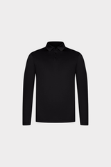 THE VERO LONG SLEEVE POLO SHIRT - BLACK
