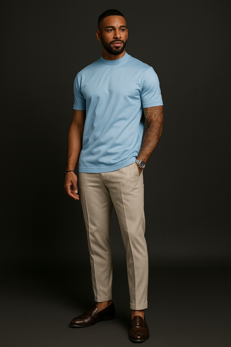 THE SERIO TEE - SKY BLUE