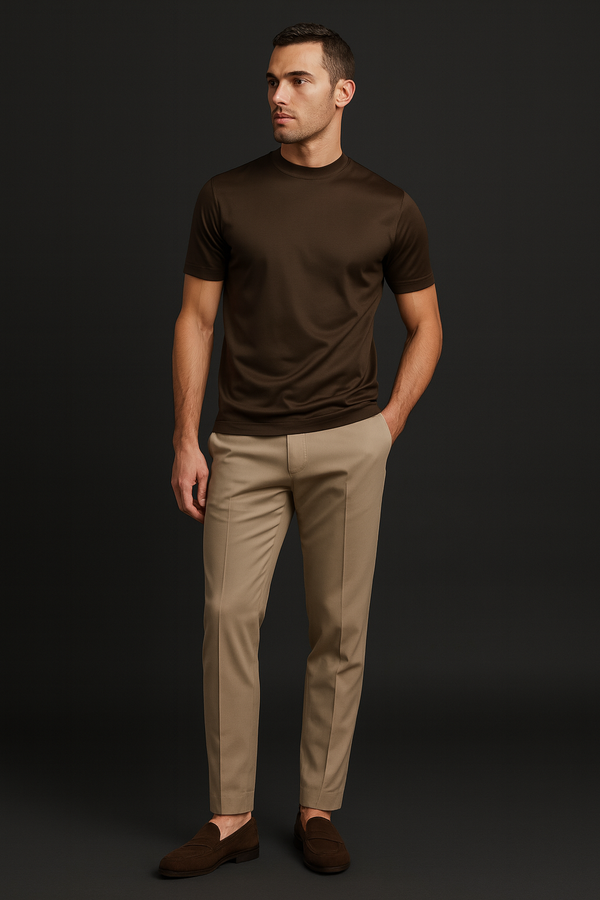 THE SERIO TEE - MOCHA BROWN