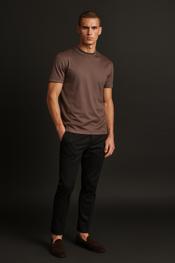 THE SERIO TEE - COPPER BROWN