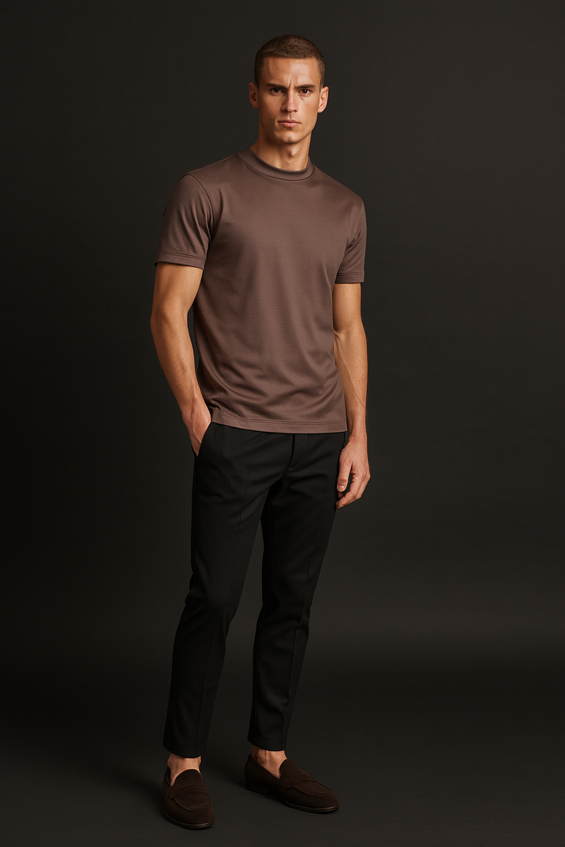 THE SERIO TEE - COPPER BROWN
