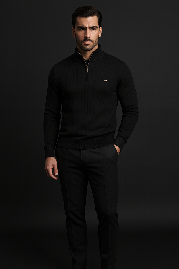 THE ALESSIO QUARTER ZIP SWEATER